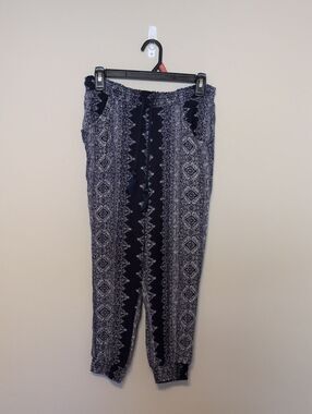 Billabong Navy Blue Boho Kaleidoscope‎ Print Women's Jogger Pants S